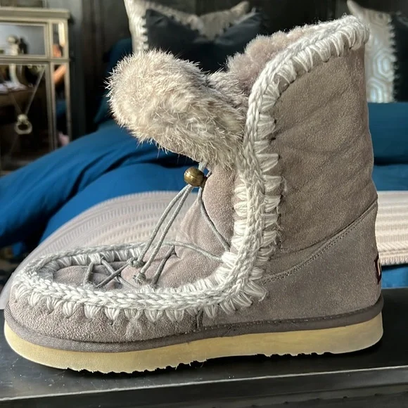 Grey Eskimo Dream Catcher lace up Mou Boots - Picture 8 of 15
